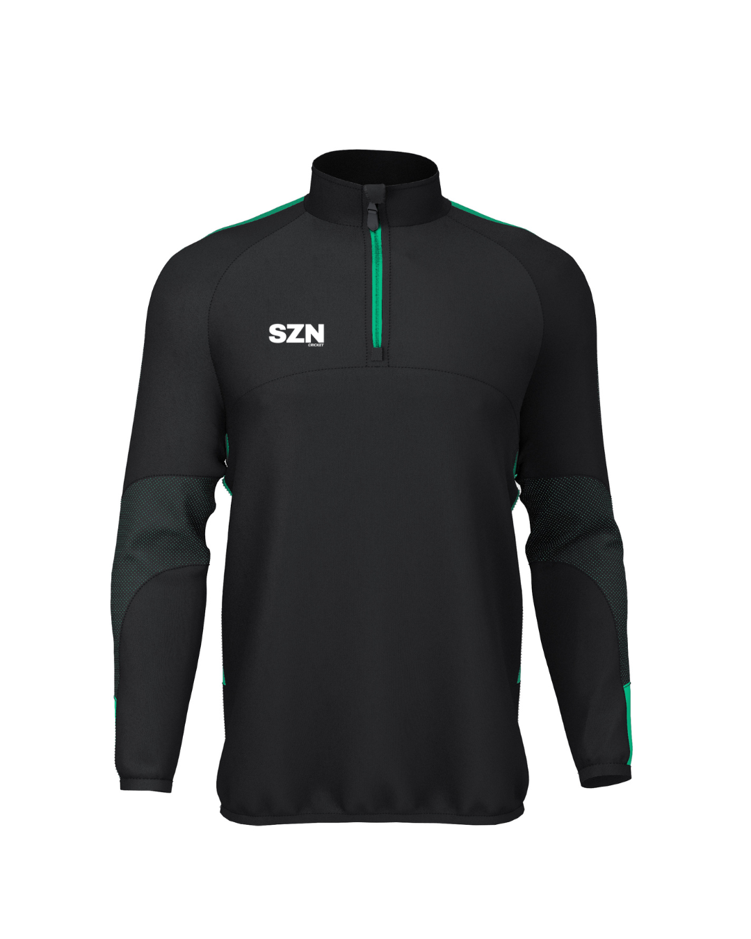Pro Team 1/4 Zip Mid layer Black/Green