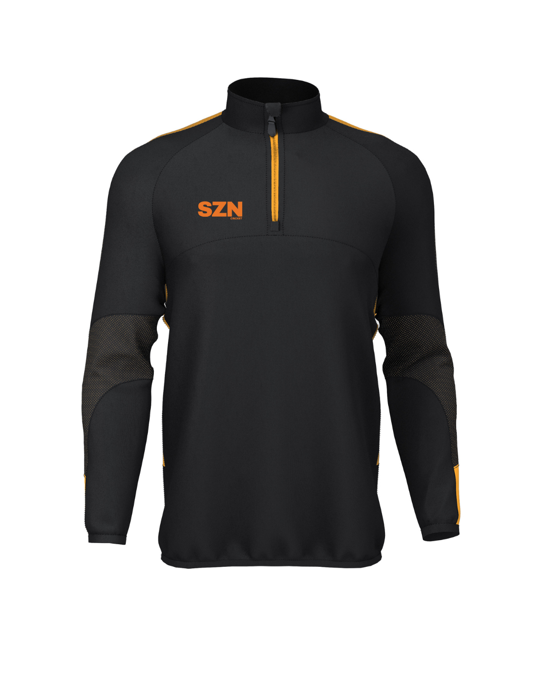 Pro Team 1/4 Zip Mid layer Black/Orange