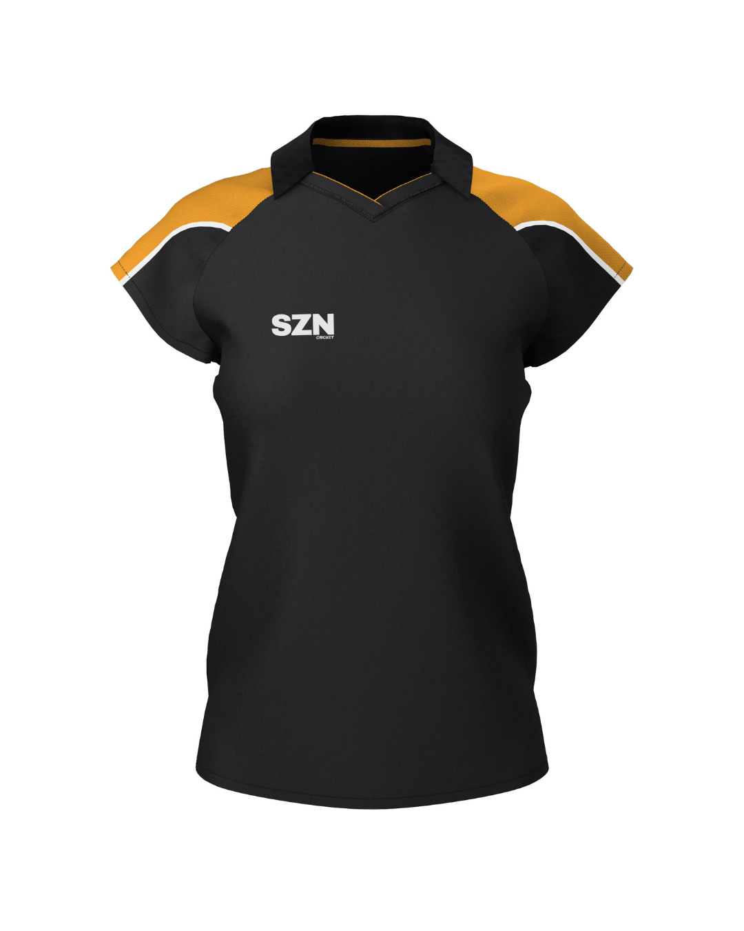 WOMEN'S POLO (Black/Amber)