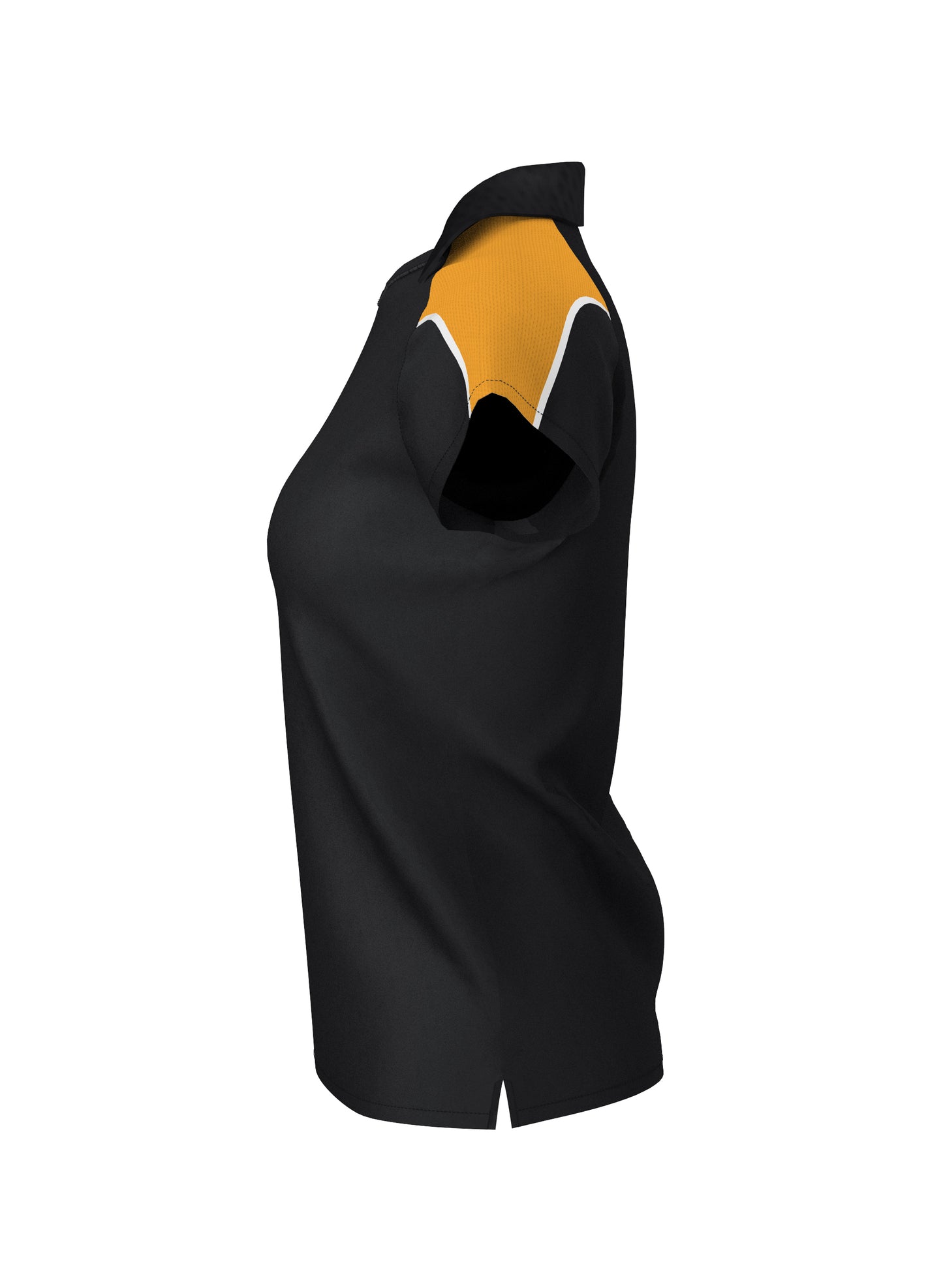 WOMEN'S POLO (Black/Amber)