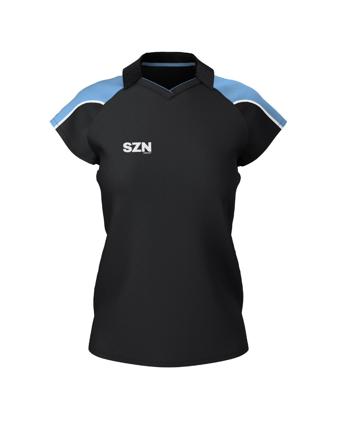 WOMEN'S POLO (Black/Sky)