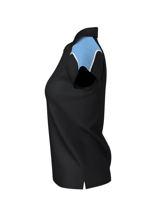 WOMEN'S POLO (Black/Sky)