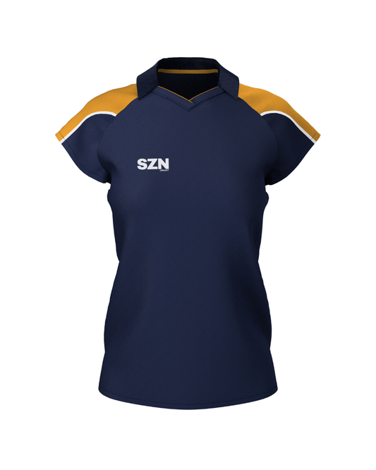 WOMEN'S POLO (Navy/Amber)