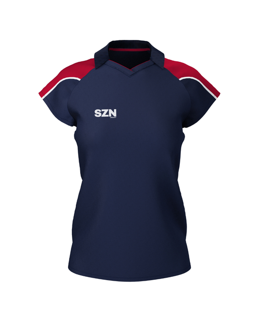 WOMEN'S POLO (Navy/Red)